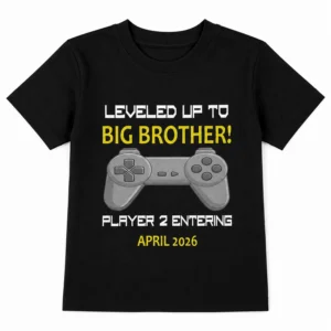 Alternative view of Personalized Kids Big Brother T-Shirt Pregnancy Announcement with Custom Date & Text