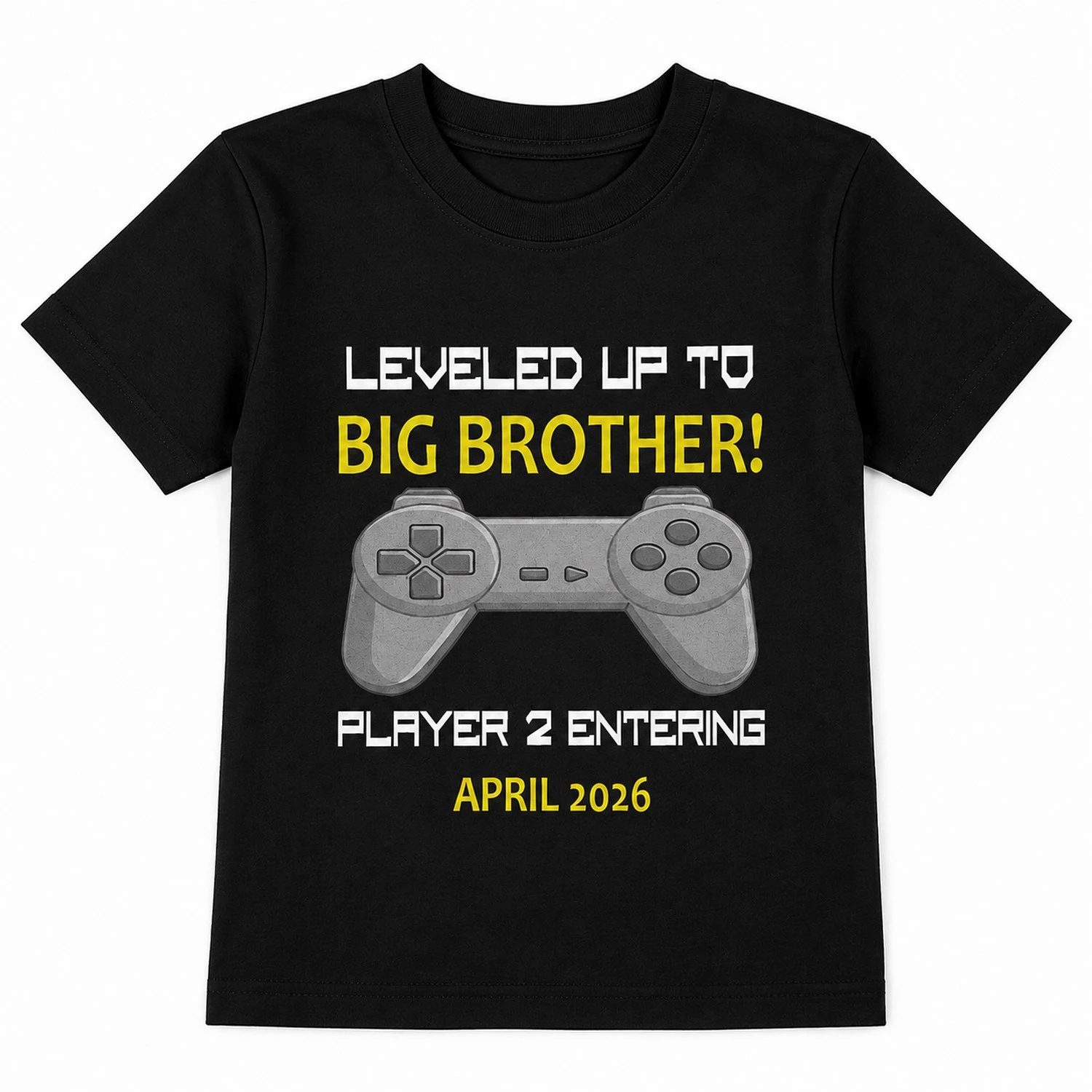 Personalized Kids Big Brother T-Shirt Pregnancy Announcement with Custom Date & Text - Image 2