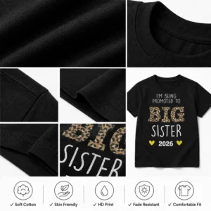 big sister 2026 pregnancy announcement kids tshirt quality