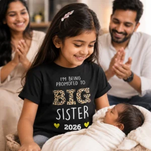 big sister 2026 pregnancy announcement kids tshirt with baby