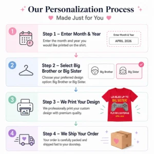 big sister announcement player 2 entering kids tshirt step by step