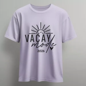 Alternative view of Matching Family Vacation T-Shirts 2026 – Vacay Mode Typography Design for Travel & Holiday Trips