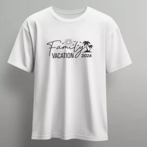 Alternative view of Personalized Family Vacation T-Shirts 2026 – Matching Travel Tees for Parents & Kids, Minimal Typography Design