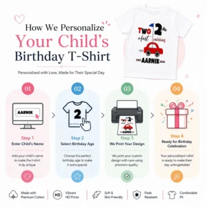 Personalized 2nd Birthday Car T-Shirt with Name | Two Fast Two Curious - Image 6