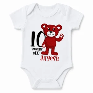 Alternative view of Personalized Baby Onesie 10 Month Milestone Photoshoot with Custom Name