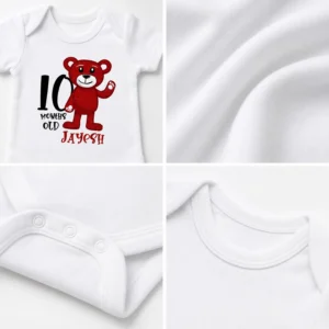 Personalized Baby Onesie 10 Month Milestone Photoshoot with Custom Name - Image 3