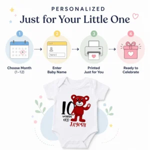 Personalized Baby Onesie 10 Month Milestone Photoshoot with Custom Name - Image 4