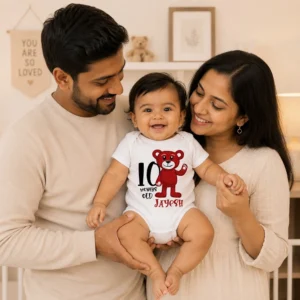 Personalized Baby Onesie 10 Month Milestone Photoshoot with Custom Name - Image 9