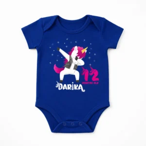 Alternative view of Personalized Baby Girl Onesie 12 Month Milestone Birthday with Custom Name