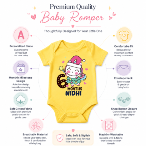 Personalized 6 Month Baby Half Birthday Onesie with Name | Unicorn Milestone Outfit - Image 5