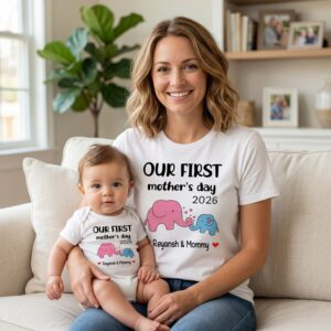 Alternative view of Personalized First Mother’s Day Mom & Baby Matching Set