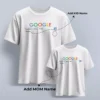 Personalized matching mom and kid T-shirts with custom names for Mother’s Day gift celebration