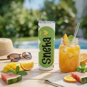 Alternative view of Personalized Kids Name Tumbler with Cute Duck Cartoon Design – Custom Gift Bottle for School & Daily Use