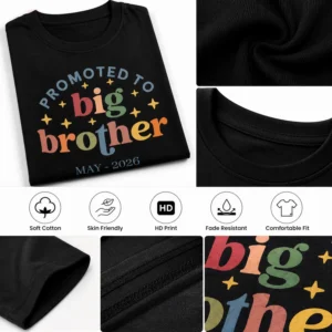 promoted to big brother kids pregnancy announcement tshirt quality