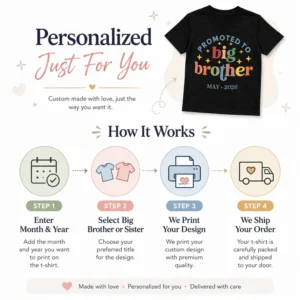 promoted to big brother kids pregnancy announcement tshirt step by step