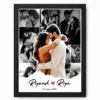 Personalized Couple Photo Collage Frame with Names and Date